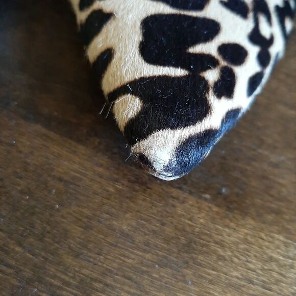 Louise et Cie Lo Cela Cow Hair Leather Slip On Mules 6 36.5 Bow Jaguar Flats - Picture 12 of 12